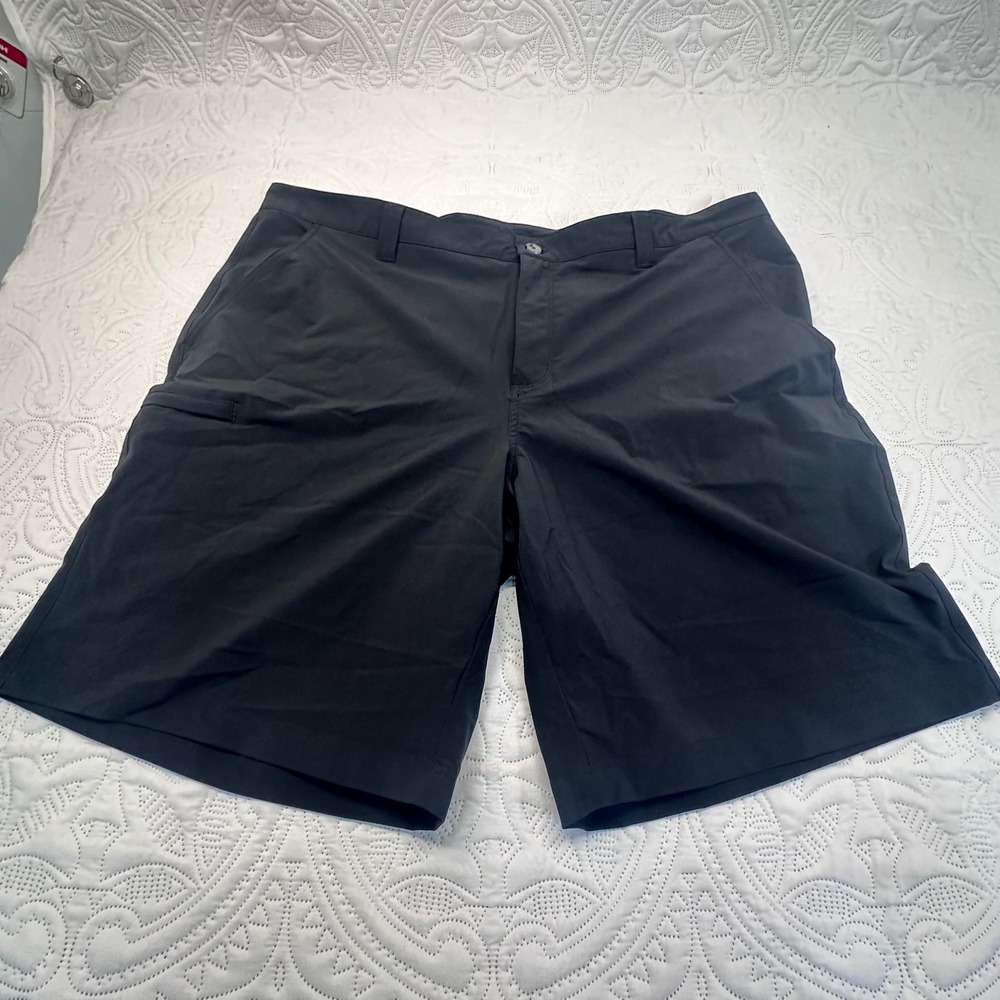 Columbia PFG Mens Black Fishing Shorts Size 44W 10L Quick Dry Performance